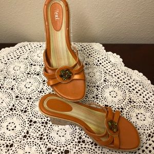 Flexi Womens Naranja  Brownish Orange Sandal SZ8